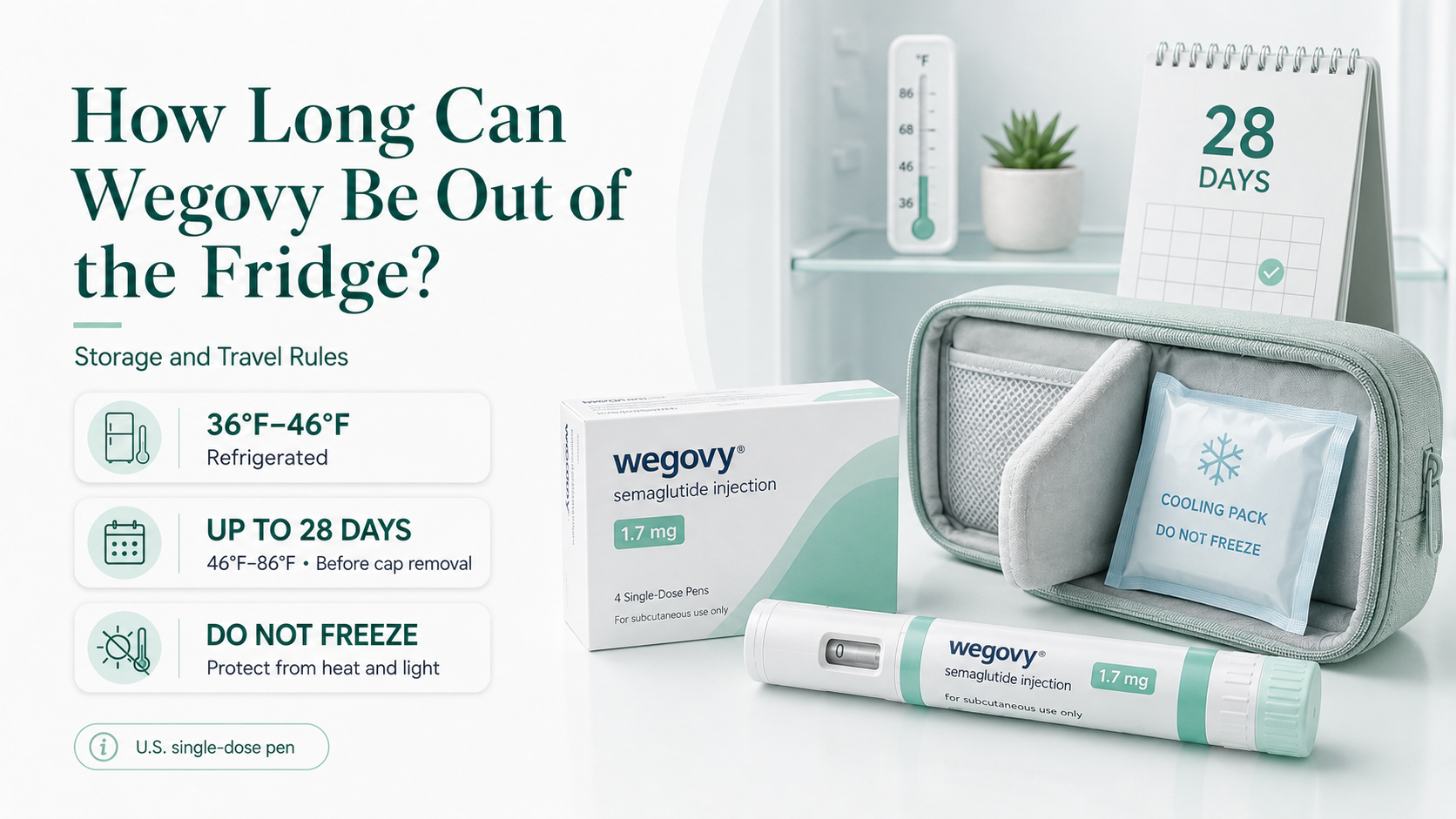 How Long Can Wegovy Be Out of the Fridge? Storage and Travel Rules