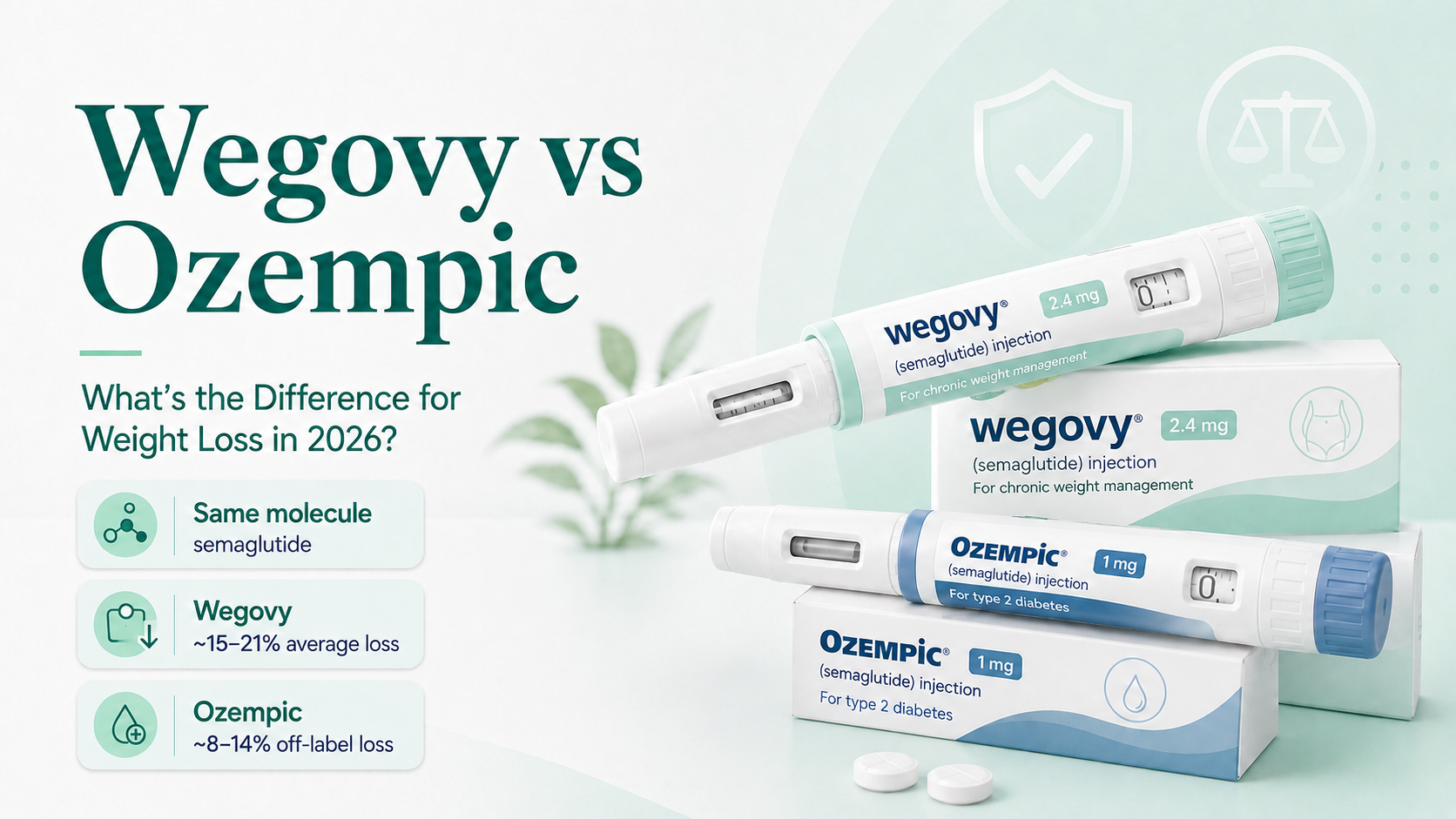 Wegovy vs Ozempic: What’s the Difference for Weight Loss in 2026?
